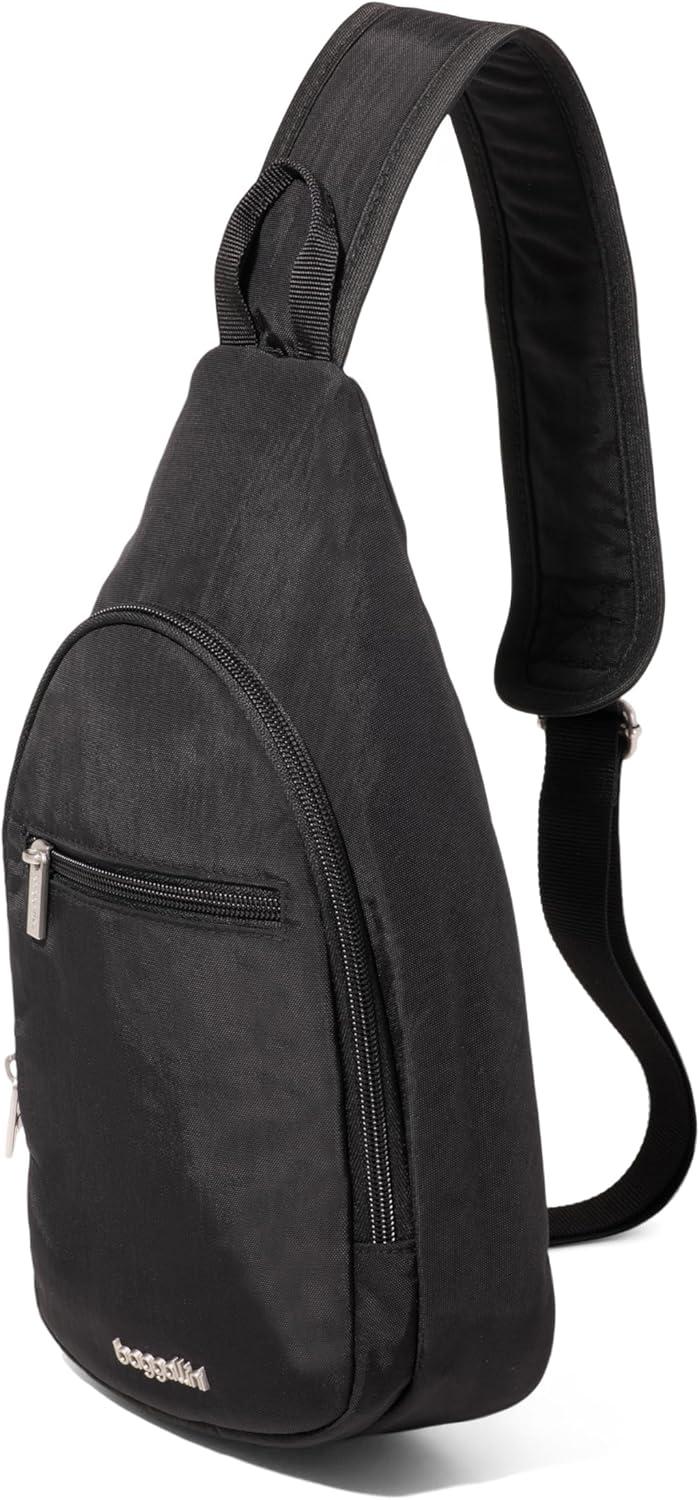 imageBaggallini Daily Lightweight 126quotx75quot Sling Crossbody Bag with Convertible Adjustable Shoulder StrapBlack
