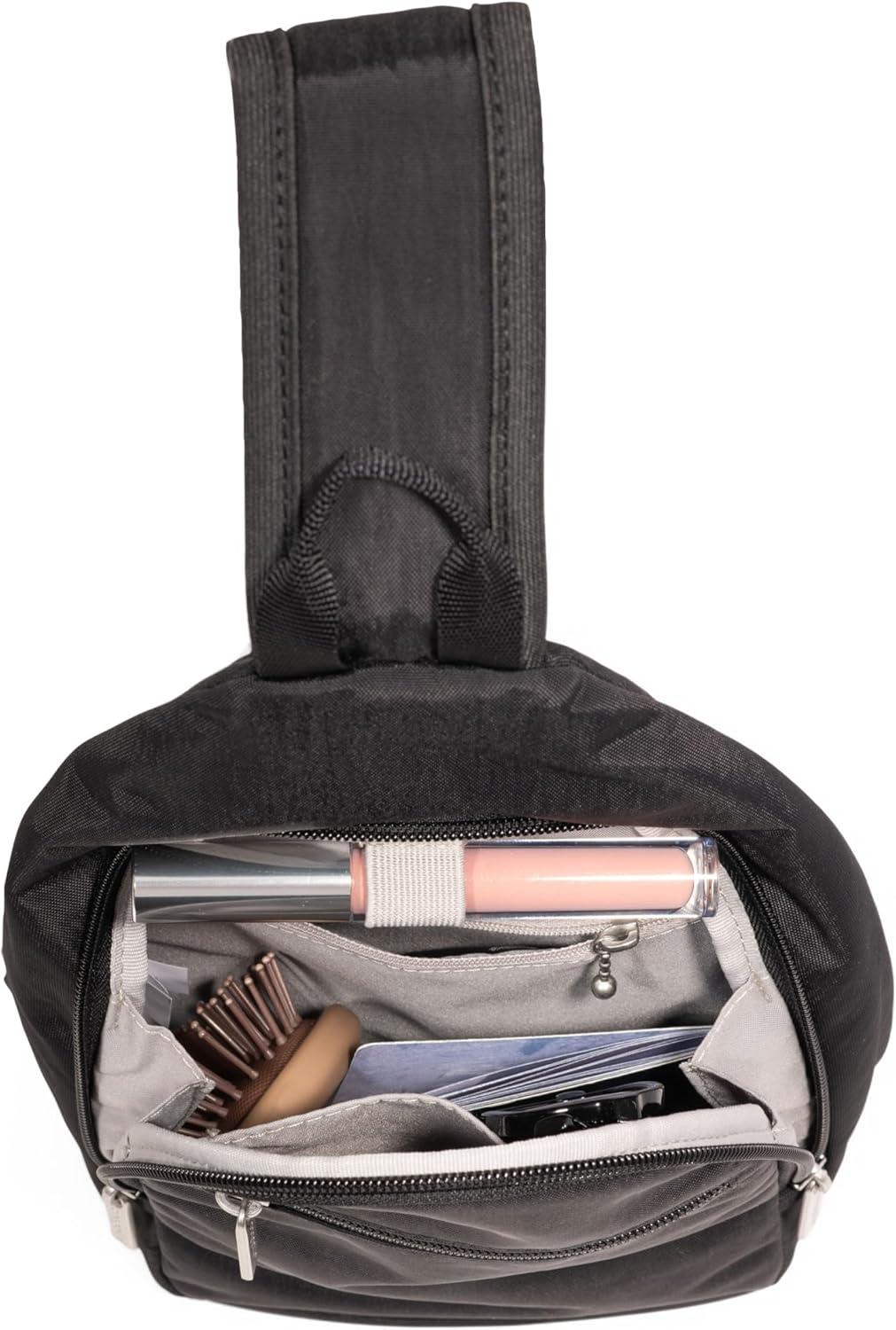 imageBaggallini Daily Lightweight 126quotx75quot Sling Crossbody Bag with Convertible Adjustable Shoulder StrapBlack