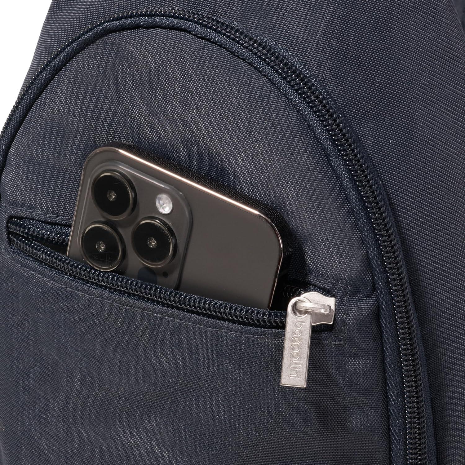 imageBaggallini Daily Lightweight 126quotx75quot Sling Crossbody Bag with Convertible Adjustable Shoulder StrapFrench Navy