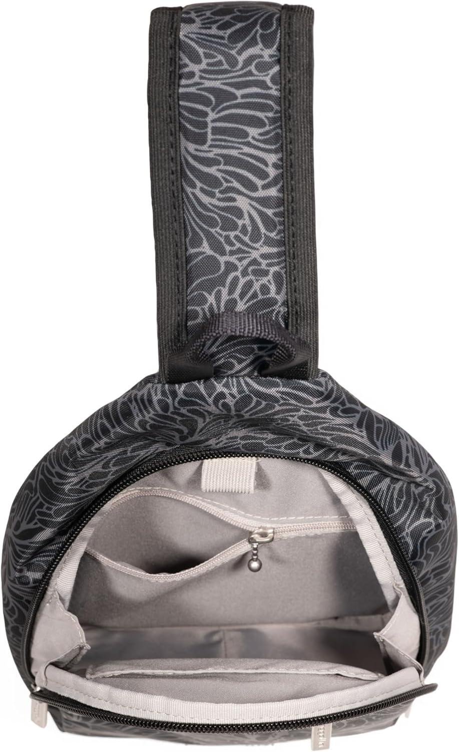 imageBaggallini Daily Lightweight 126quotx75quot Sling Crossbody Bag with Convertible Adjustable Shoulder StrapMidnight Blossom Print