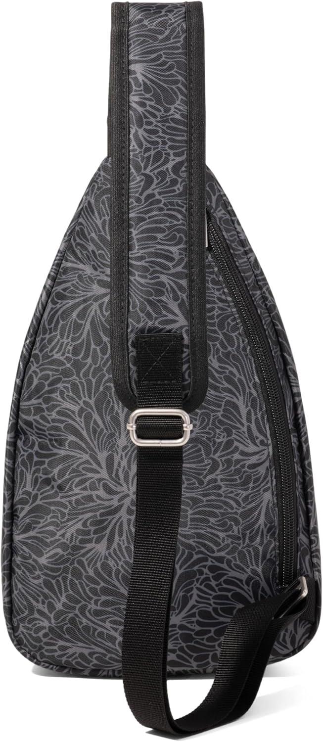 imageBaggallini Daily Lightweight 126quotx75quot Sling Crossbody Bag with Convertible Adjustable Shoulder StrapMidnight Blossom Print