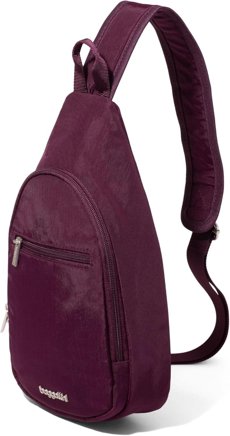 imageBaggallini Daily Lightweight 126quotx75quot Sling Crossbody Bag with Convertible Adjustable Shoulder StrapMulberry