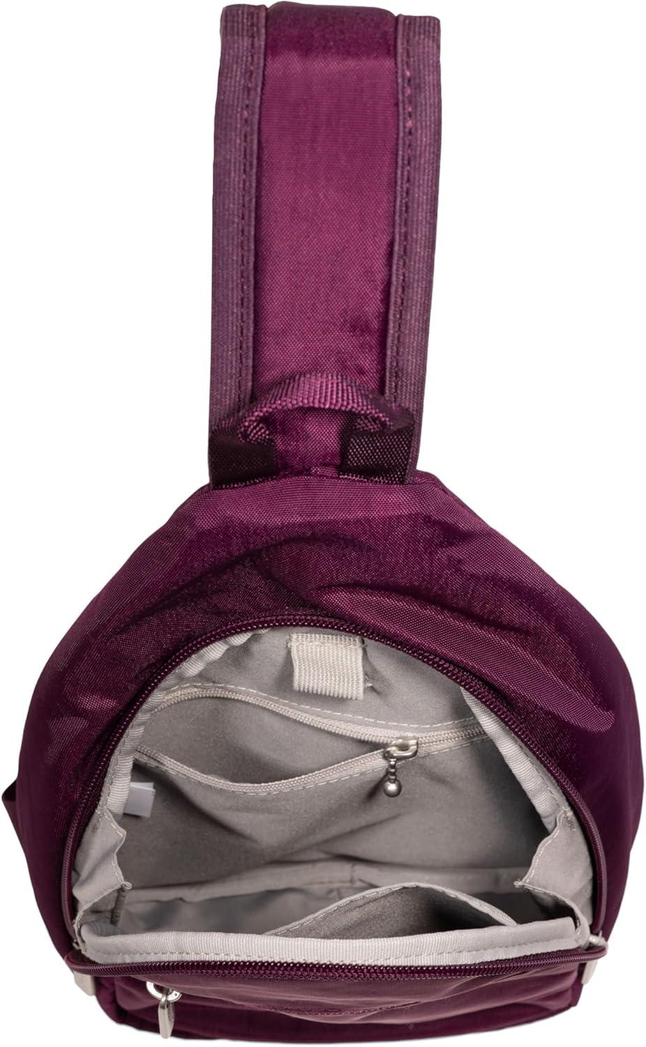 imageBaggallini Daily Lightweight 126quotx75quot Sling Crossbody Bag with Convertible Adjustable Shoulder StrapMulberry