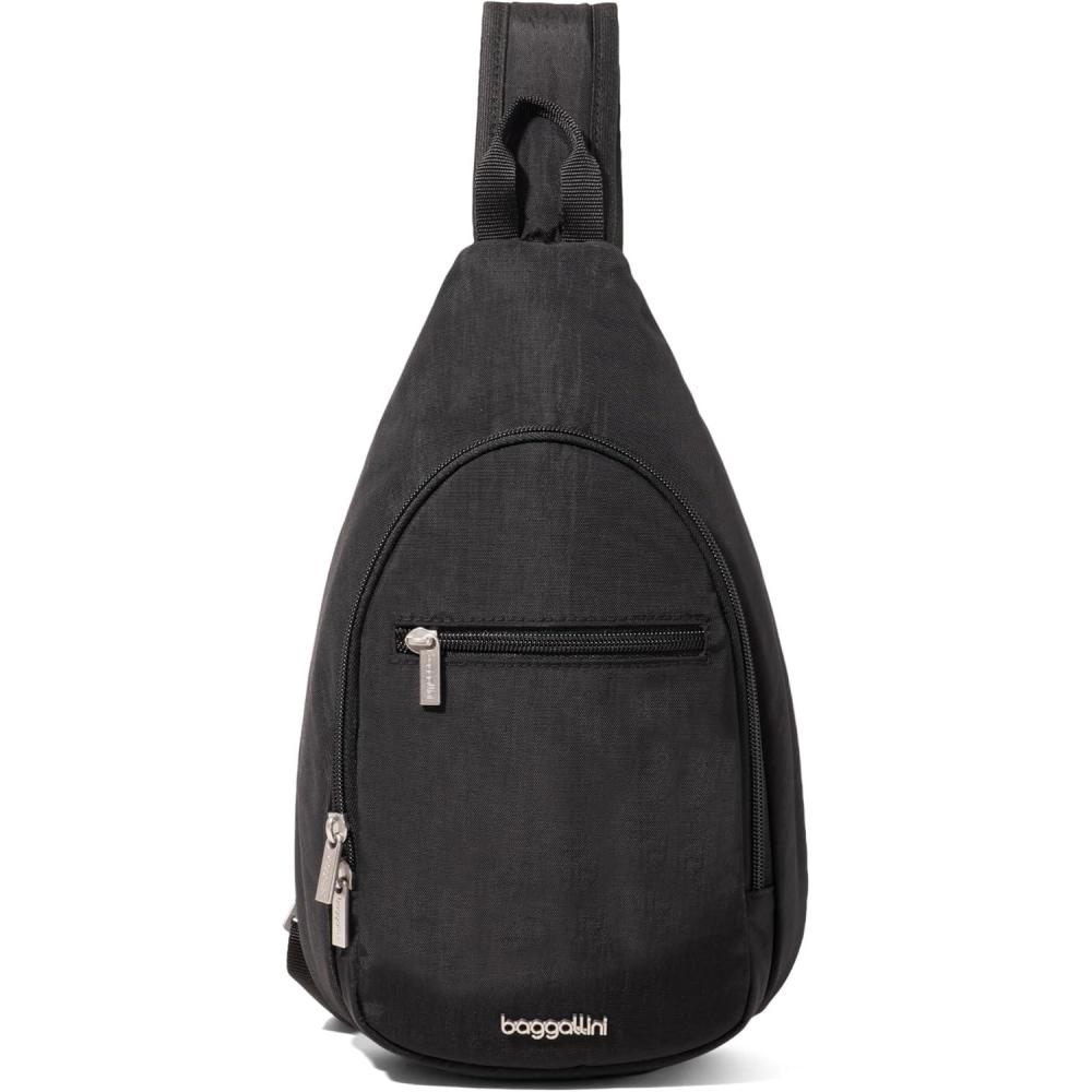 imageBaggallini Daily Lightweight 126quotx75quot Sling Crossbody Bag with Convertible Adjustable Shoulder StrapBlack
