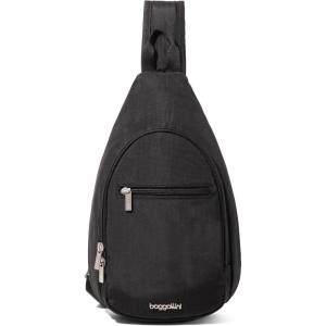 imageBaggallini Daily Lightweight 126quotx75quot Sling Crossbody Bag with Convertible Adjustable Shoulder StrapBlack