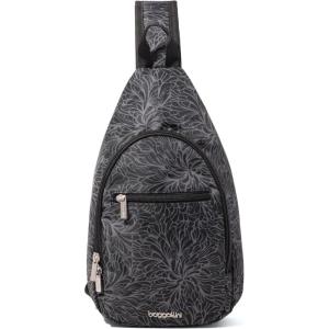 imageBaggallini Daily Lightweight 126quotx75quot Sling Crossbody Bag with Convertible Adjustable Shoulder StrapMidnight Blossom Print