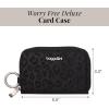 imageBaggallini Womens Deluxe CaseLightweight 55quotx33quot RFID Protected Wallet Card HolderBlack Cheetah Emboss