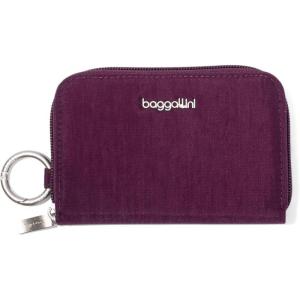 imageBaggallini Womens Deluxe CaseLightweight 55quotx33quot RFID Protected Wallet Card HolderMulberry