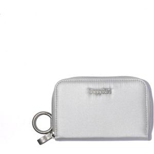 imageBaggallini Womens Deluxe CaseLightweight 55quotx33quot RFID Protected Wallet Card HolderSilver Metallic
