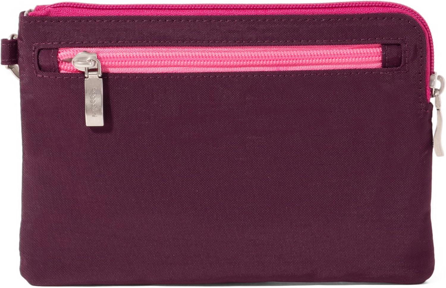 imageBaggallini Currency Organizer WristletLightweight 8quotx55quot RFID Protected Womens Wallet Card HolderMulberry