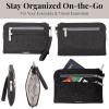 imageBaggallini Currency Organizer WristletLightweight 8quotx55quot RFID Protected Womens Wallet Card HolderBlack Cheetah Emboss