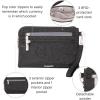 imageBaggallini Currency Organizer WristletLightweight 8quotx55quot RFID Protected Womens Wallet Card HolderBlack Cheetah Emboss