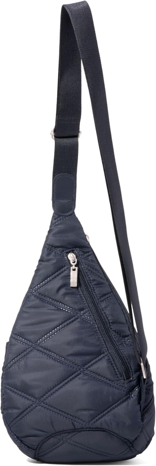 imageBaggallini Mini Sling  12x7 Sling Crossbody Bag Backpack with Adjustable Shoulder StrapFrench Navy Quilt