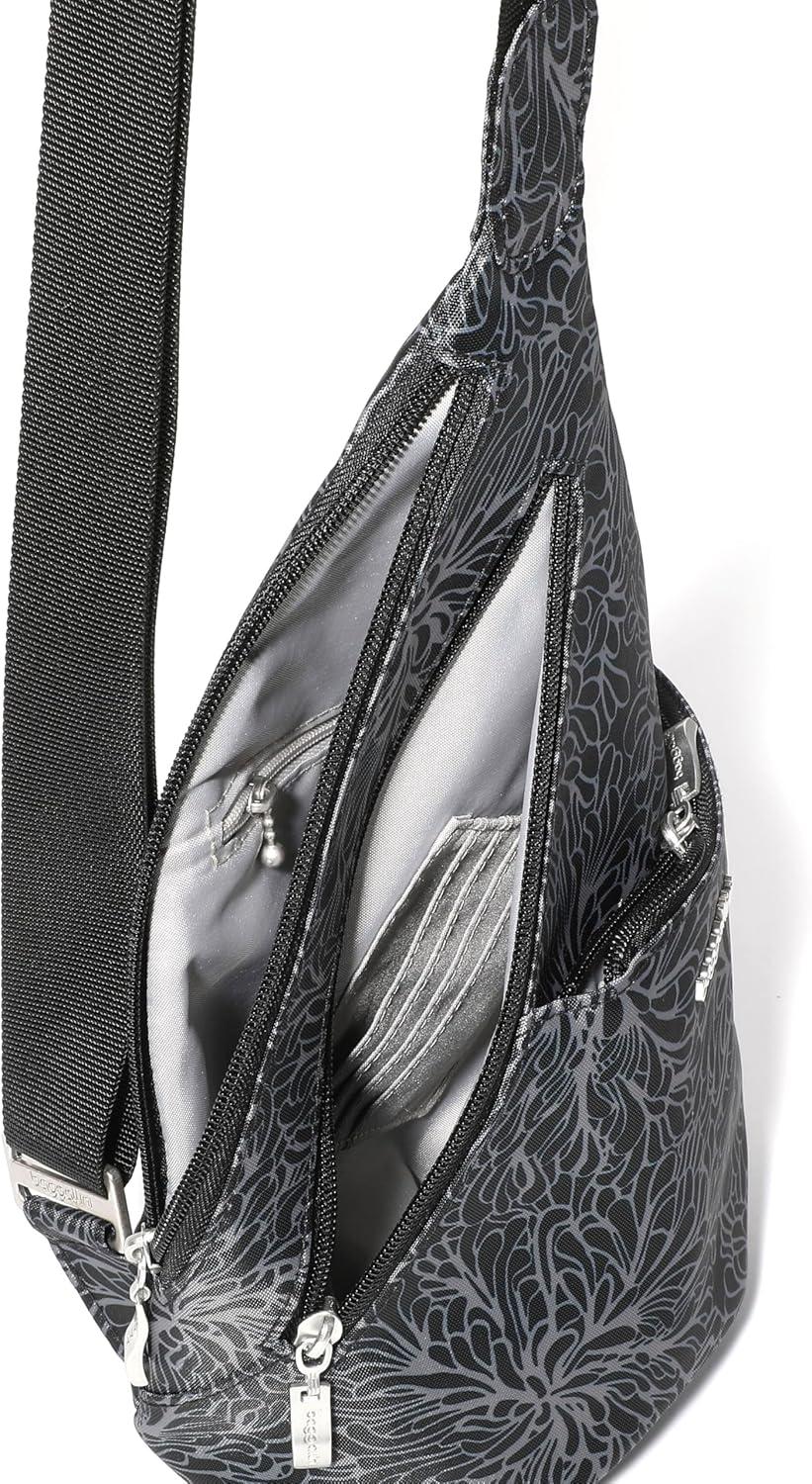 imageBaggallini Mini Sling  12x7 Sling Crossbody Bag Backpack with Adjustable Shoulder StrapMidnight Blossom