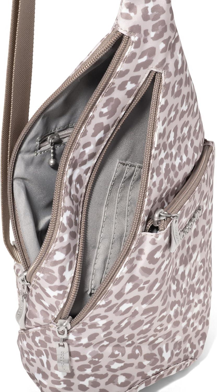 imageBaggallini Mini Sling  12x7 Sling Crossbody Bag Backpack with Adjustable Shoulder StrapMocha Cheetah Print