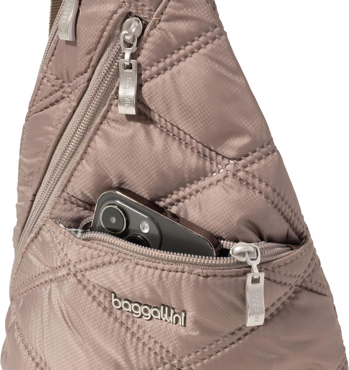 imageBaggallini Mini Sling  12x7 Sling Crossbody Bag Backpack with Adjustable Shoulder StrapMoonrock Quilt