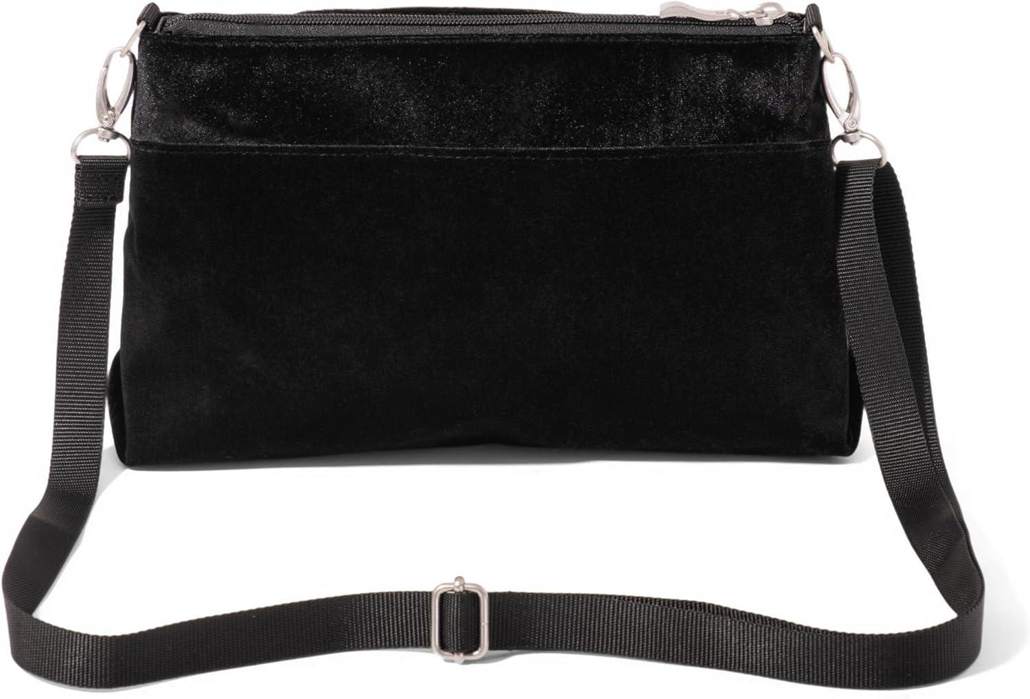 imageBaggallini Original Everyday 11x 75 Crossbody Bags for Women RFID Protected Lightweight Nylon Zippered Travel PurseBlack Velvet