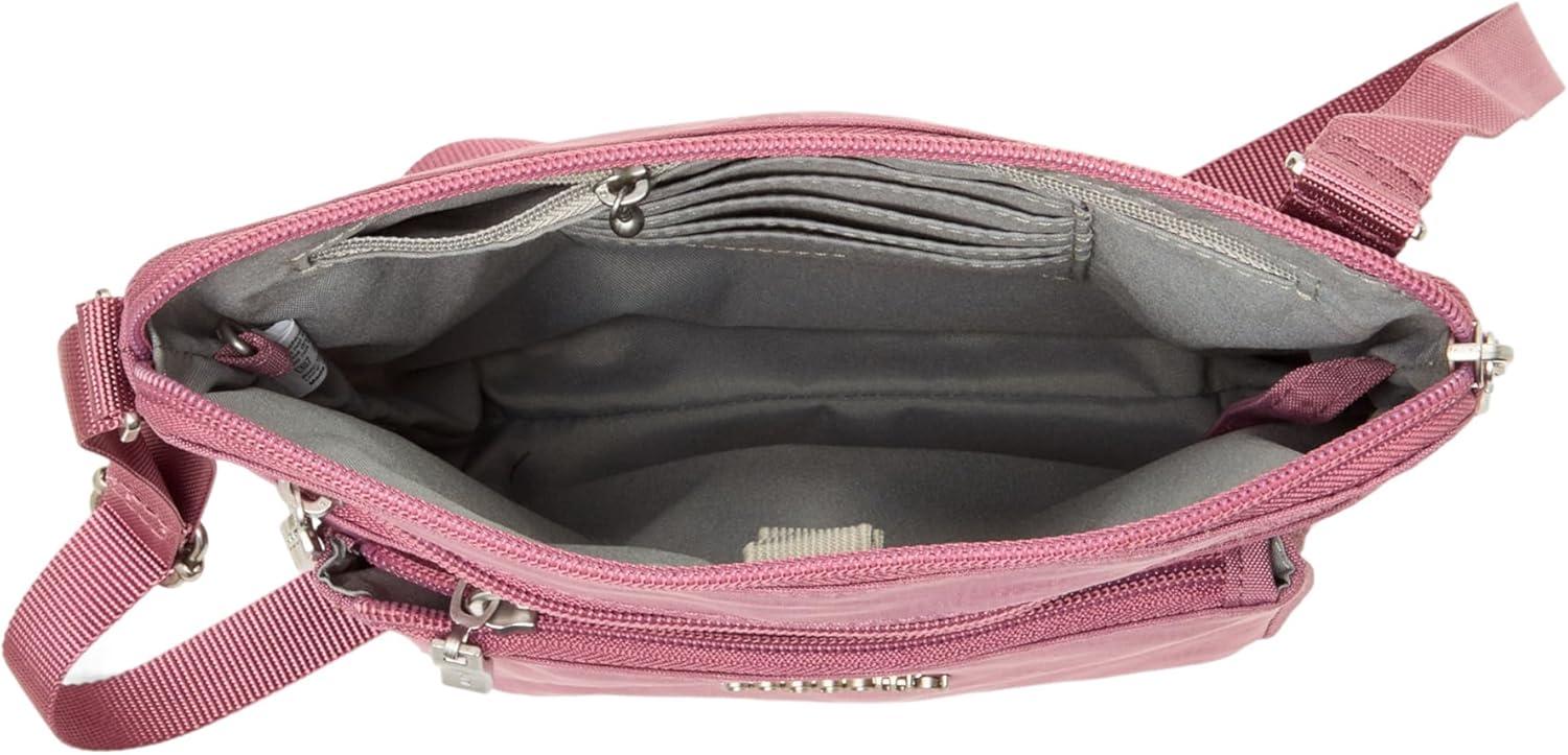 imageBaggallini Pocket Crossbody Bags for Women 8x8 Small Lightweight Durable Waterresistant Travel Purse WRfidDusty Mauve