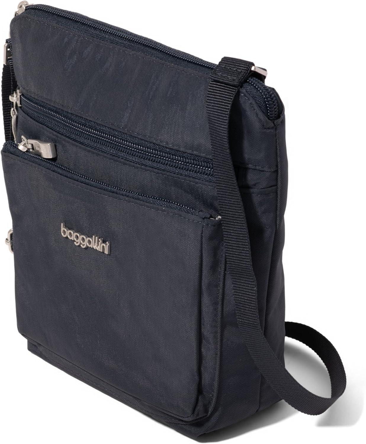 imageBaggallini Pocket Crossbody Bags for Women 8x8 Small Lightweight Durable Waterresistant Travel Purse WRfidFrench Navy