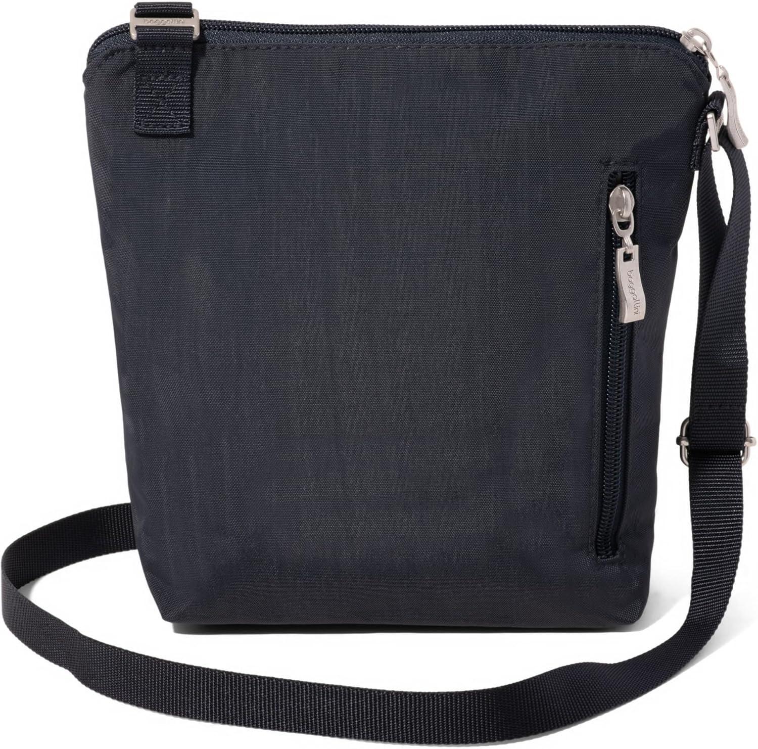 imageBaggallini Pocket Crossbody Bags for Women 8x8 Small Lightweight Durable Waterresistant Travel Purse WRfidFrench Navy