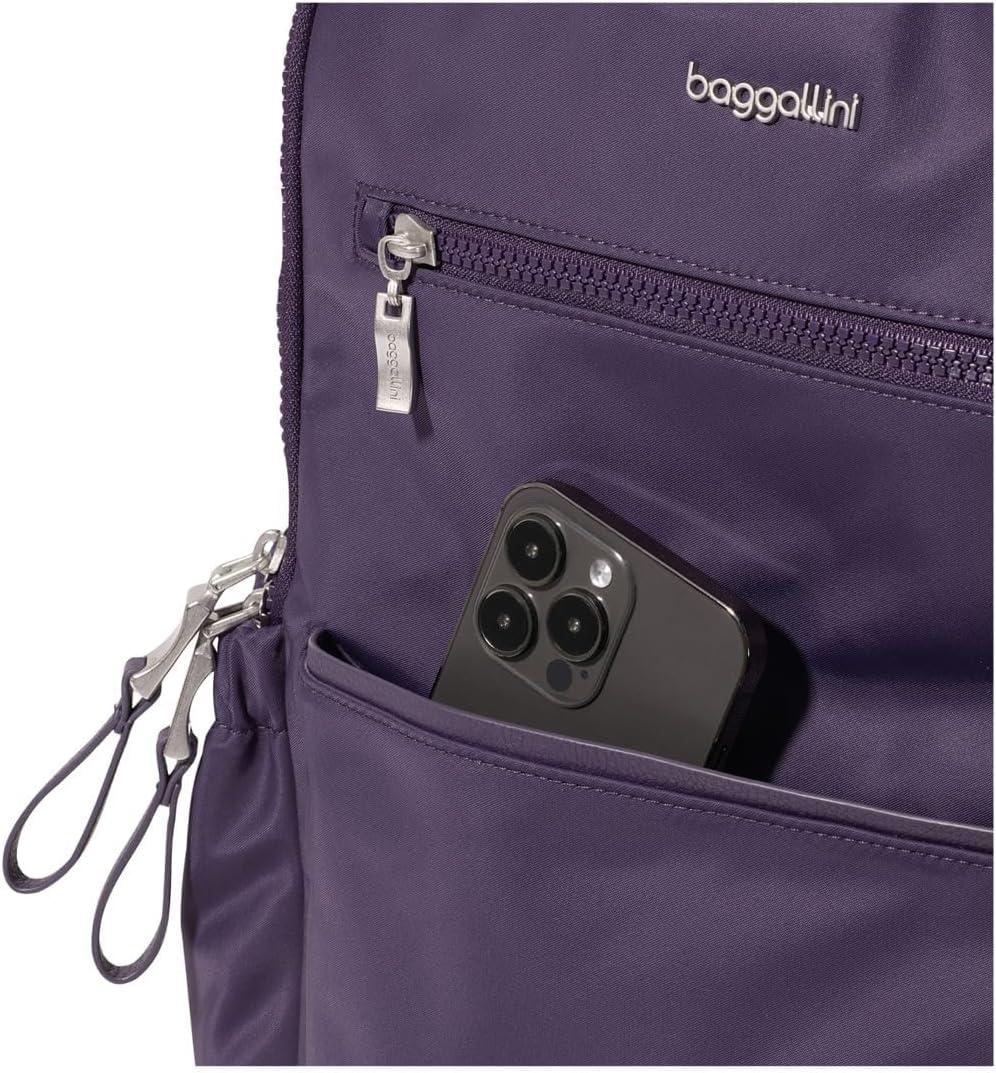 imageBaggallini Tribeca Expandable Laptop Backpack  15quotx11quot Lightweight Work Travel Bag wLuggage Sleeve ampamp RFIDDeep Grape Twill