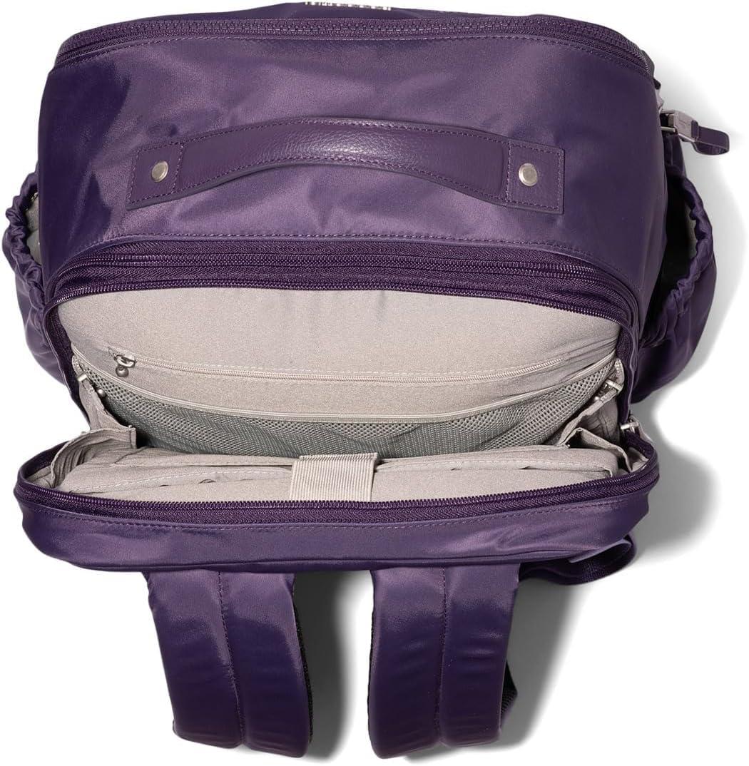 imageBaggallini Tribeca Expandable Laptop Backpack  15quotx11quot Lightweight Work Travel Bag wLuggage Sleeve ampamp RFIDDeep Grape Twill