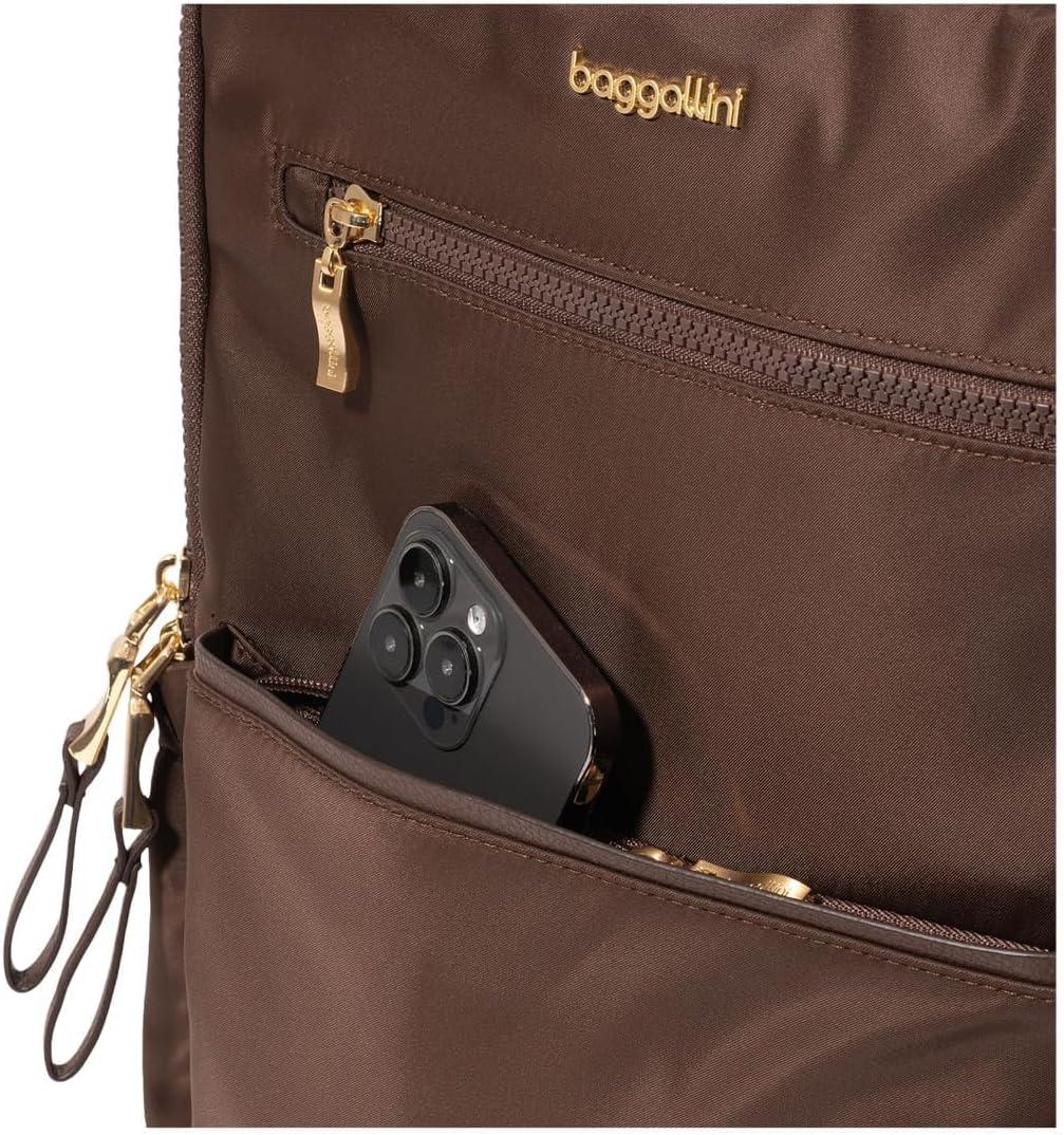imageBaggallini Tribeca Expandable Laptop Backpack  15quotx11quot Lightweight Work Travel Bag wLuggage Sleeve ampamp RFIDGanache Twill