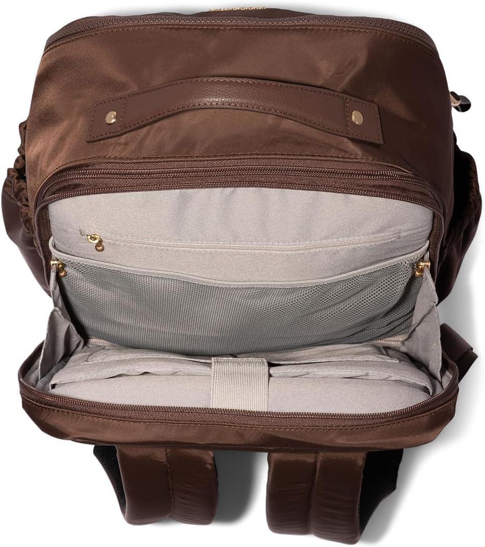 imageBaggallini Tribeca Expandable Laptop Backpack  15quotx11quot Lightweight Work Travel Bag wLuggage Sleeve ampamp RFIDGanache Twill