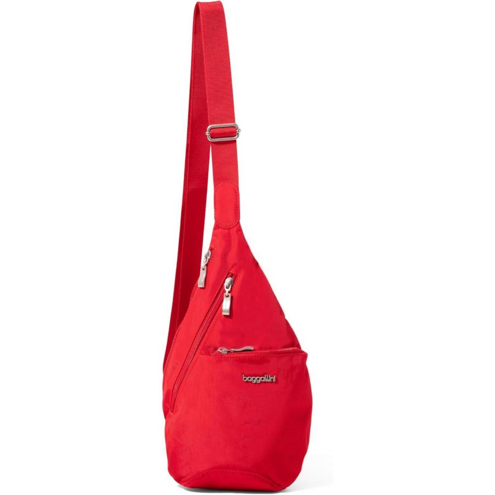 imageBaggallini Mini Sling  12x7 Sling Crossbody Bag Backpack with Adjustable Shoulder StrapScarlet Red