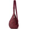 imageBaggallini Mini Sling  12x7 Sling Crossbody Bag Backpack with Adjustable Shoulder StrapDark Cherry Quilt