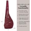 imageBaggallini Mini Sling  12x7 Sling Crossbody Bag Backpack with Adjustable Shoulder StrapDark Cherry Quilt