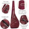 imageBaggallini Mini Sling  12x7 Sling Crossbody Bag Backpack with Adjustable Shoulder StrapDark Cherry Quilt