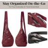 imageBaggallini Mini Sling  12x7 Sling Crossbody Bag Backpack with Adjustable Shoulder StrapDark Cherry Quilt
