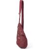 imageBaggallini Mini Sling  12x7 Sling Crossbody Bag Backpack with Adjustable Shoulder StrapDark Cherry Quilt