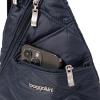 imageBaggallini Mini Sling  12x7 Sling Crossbody Bag Backpack with Adjustable Shoulder StrapFrench Navy Quilt