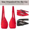 imageBaggallini Mini Sling  12x7 Sling Crossbody Bag Backpack with Adjustable Shoulder StrapScarlet Red
