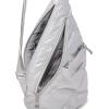 imageBaggallini Mini Sling  12x7 Sling Crossbody Bag Backpack with Adjustable Shoulder StrapSilver Metallic Quilt