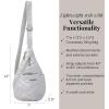 imageBaggallini Mini Sling  12x7 Sling Crossbody Bag Backpack with Adjustable Shoulder StrapSilver Metallic Quilt