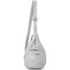 imageBaggallini Mini Sling  12x7 Sling Crossbody Bag Backpack with Adjustable Shoulder StrapSilver Metallic Quilt