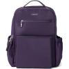 imageBaggallini Tribeca Expandable Laptop Backpack  15quotx11quot Lightweight Work Travel Bag wLuggage Sleeve ampamp RFIDDeep Grape Twill