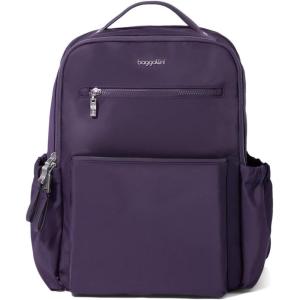 imageBaggallini Tribeca Expandable Laptop Backpack  15quotx11quot Lightweight Work Travel Bag wLuggage Sleeve ampamp RFIDDeep Grape Twill