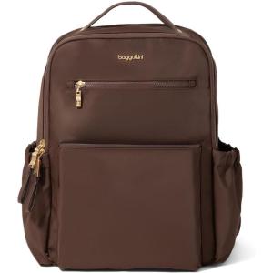 imageBaggallini Tribeca Expandable Laptop Backpack  15quotx11quot Lightweight Work Travel Bag wLuggage Sleeve ampamp RFIDGanache Twill