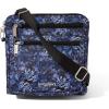 imageBaggallini Securtex AntiTheft Crossbody 825quotx825quot Travel Purse with RFID Locking Zippers ampamp CutResistant StrapIndigo Petal