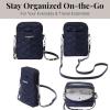 imageBaggallini The New Classic Collection Take Two RFID Bryant CrossbodyFrench Navy Quilt With Chain