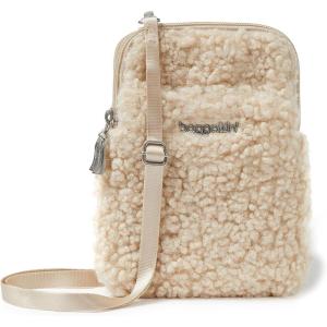 imageBaggallini The New Classic Collection Take Two RFID Bryant CrossbodyLight Beige Faux Shearling