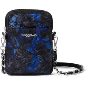 imageBaggallini The New Classic Collection Take Two RFID Bryant CrossbodyNavy Onyx Watercolor Quilt With Chain