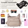 imageBaggallini Securtex AntiTheft Crossover Crossbody Bag for Travel 11W x 85H RFID Builtin Wallet Locking ZippersMoonrock