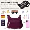 imageBaggallini Securtex AntiTheft Crossover Crossbody Bag for Travel 11W x 85H RFID Builtin Wallet Locking ZippersMulberry