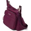 imageBaggallini Securtex AntiTheft Crossover Crossbody Bag for Travel 11W x 85H RFID Builtin Wallet Locking ZippersMulberry