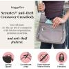 imageBaggallini Securtex AntiTheft Crossover Crossbody Bag for Travel 11W x 85H RFID Builtin Wallet Locking ZippersMulberry